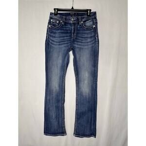 Miss Me Jeans Curvy Boot Embellished Western Y2K bling bootcut denim stretch 28